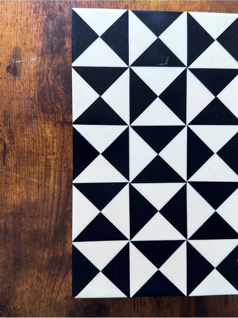 Handicrafts Home Black White Triangle Decorative Storage Box Inlay keepsakes - Picture 4 of 10